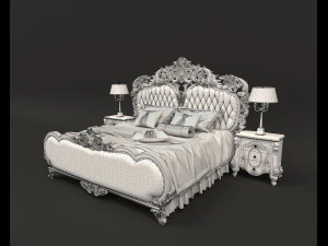 european style bed 8 3D Model