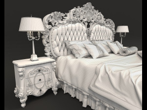 european style bed 8 3D Model
