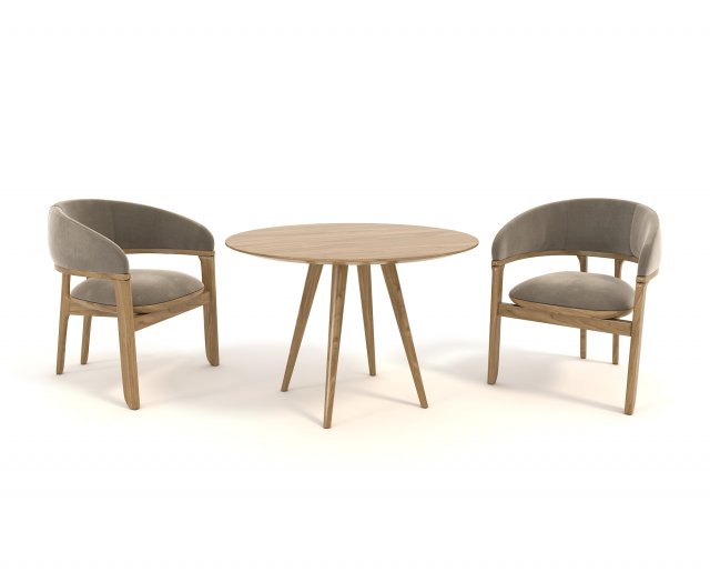 contemporary design table and chair set 2 Modelo 3D .c4d .max .obj .3ds .fbx .stl .blend 