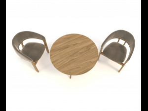 contemporary design table and chair set 2 Modelo 3D