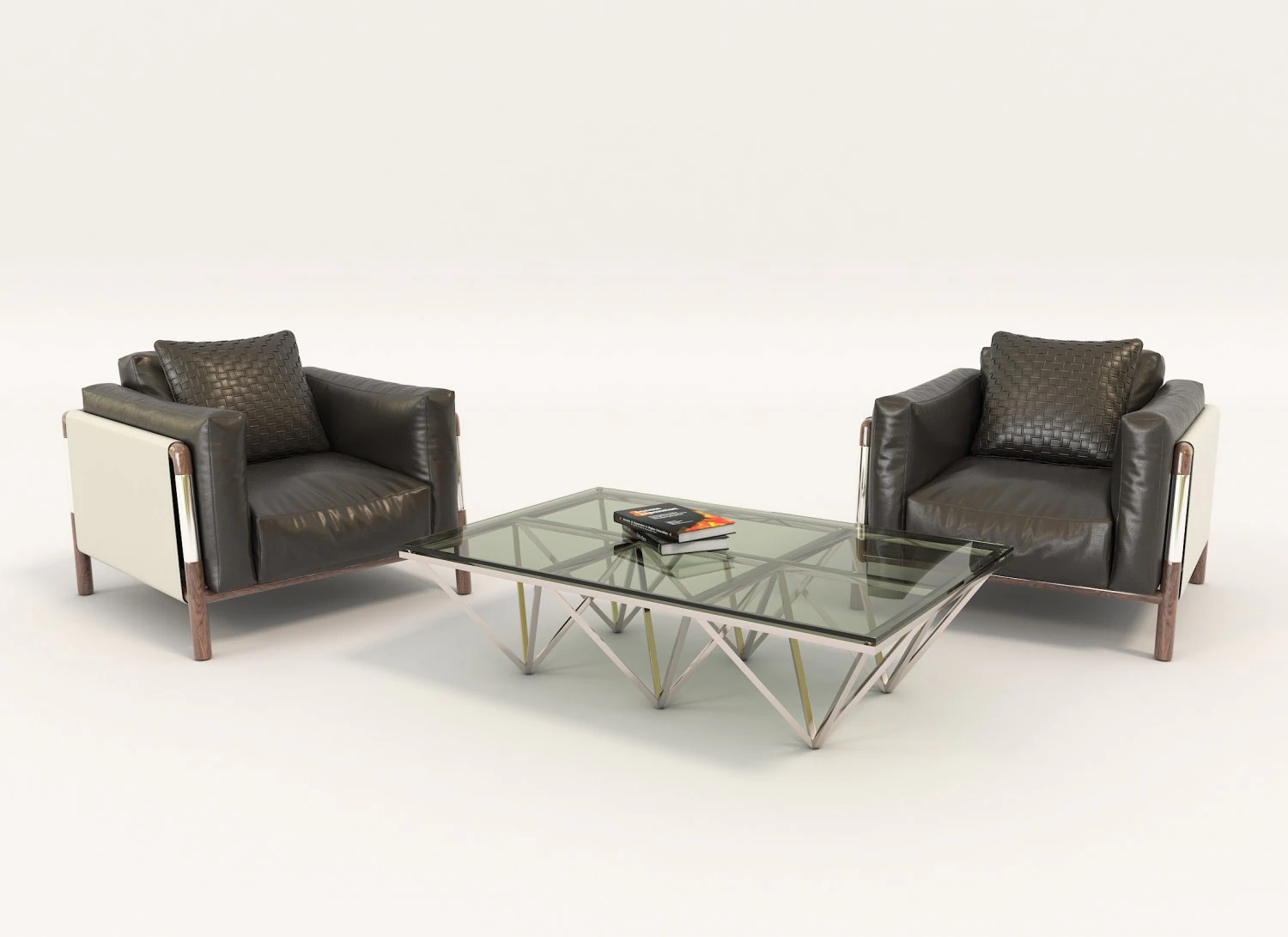 contemporary design armchair set 3D Model .c4d .max .obj .3ds .fbx .stl .blend 