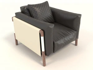 contemporary design armchair set 3D Model