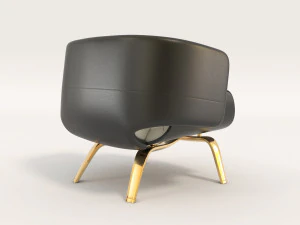 contemporary design armchair set 2 3D Model