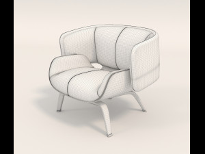 contemporary design armchair set 2 3Dモデル