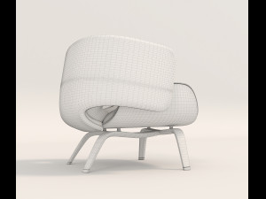 contemporary design armchair set 2 3Dモデル