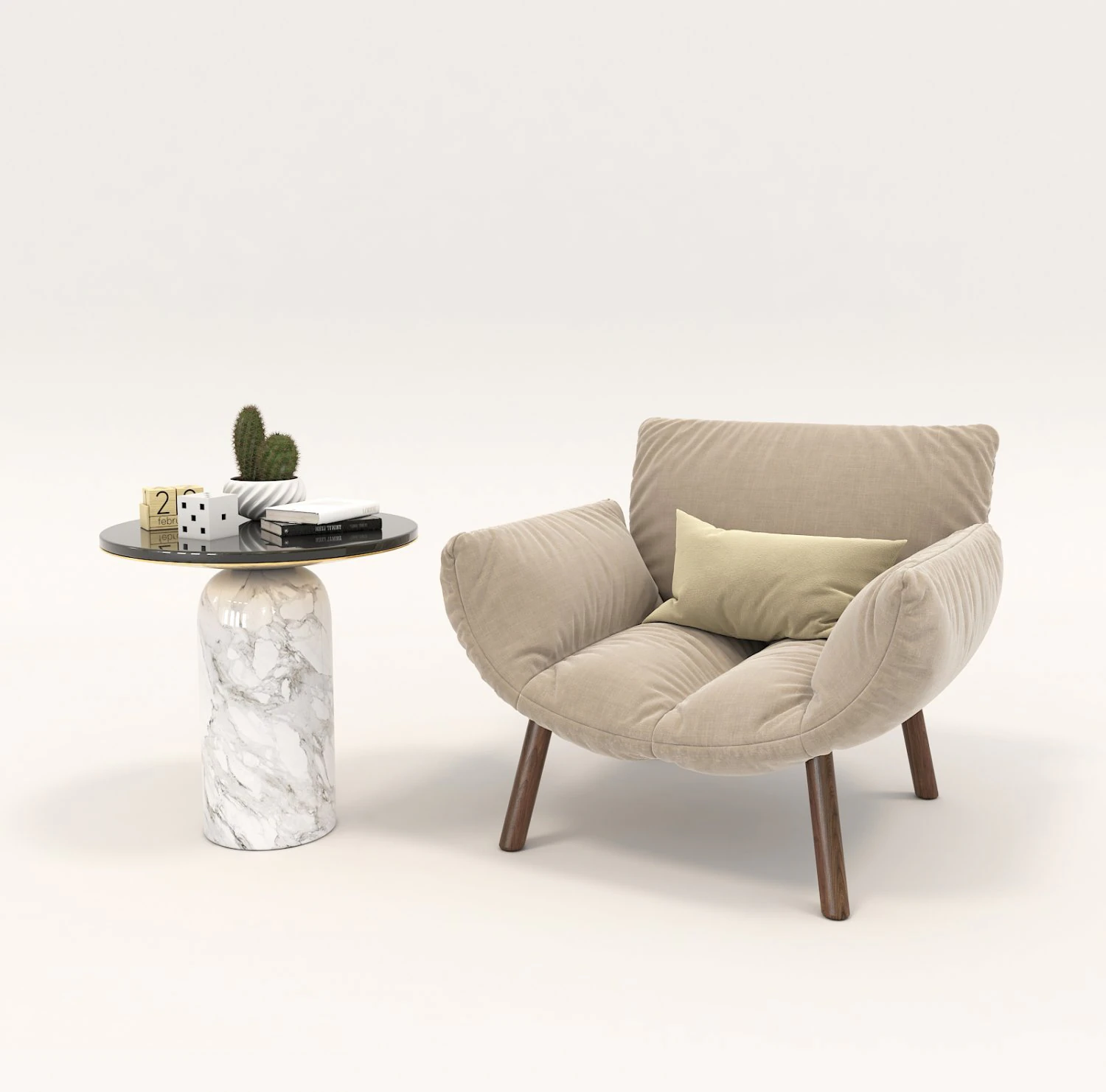 modern armchair design set 3D Model .c4d .max .obj .3ds .fbx .stl .blend 