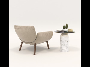 modern armchair design set 3D 模型