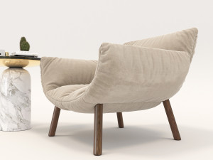 modern armchair design set 3D 模型