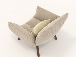 modern armchair design set 3D 模型