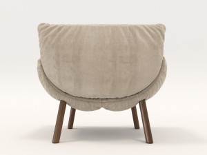 modern armchair design set 3D 模型