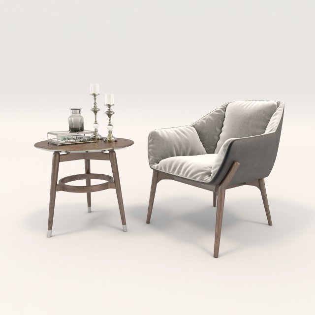 modern armchair design set 2 Model 3D .c4d .max .obj .3ds .fbx .stl .blend 