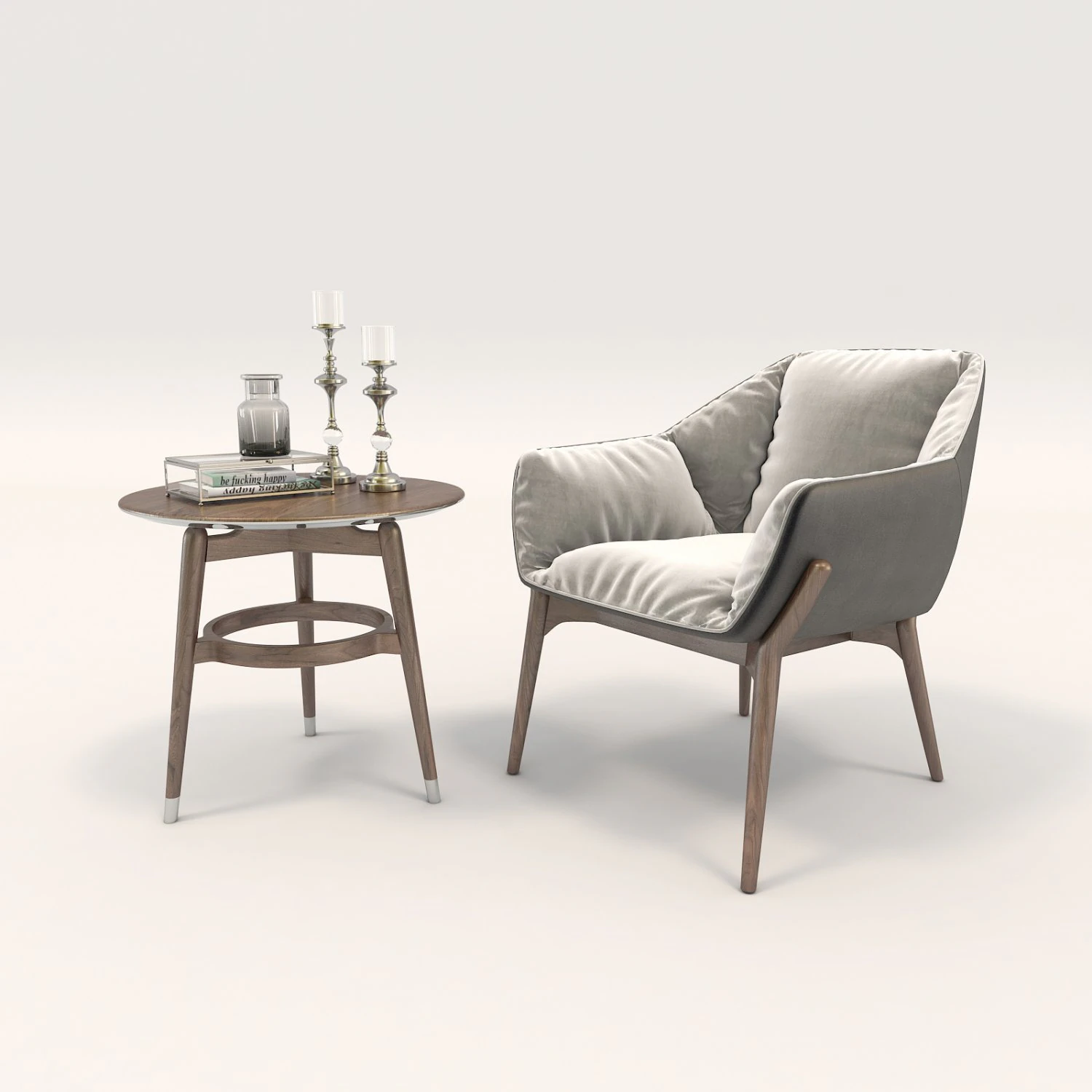 modern armchair design set 2 3D Model .c4d .max .obj .3ds .fbx .stl .blend