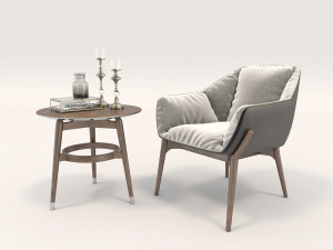 modern armchair design set 2 Modèle 3D
