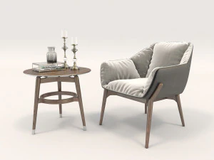 modernes Sessel-Design-Set 2 3D Modell