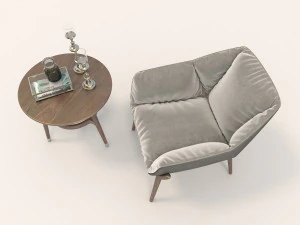modern armchair design set 2 3D Model