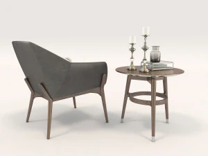modern armchair design set 2 3D Model