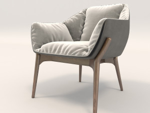 modern armchair design set 2 Model 3D