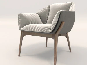modern armchair design set 2 3D Model