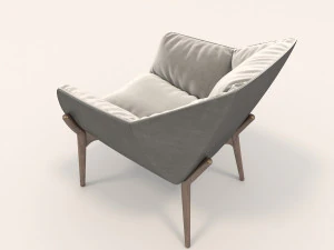 modern armchair design set 2 3D Model
