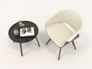 modern armchair design set 3 3D Model