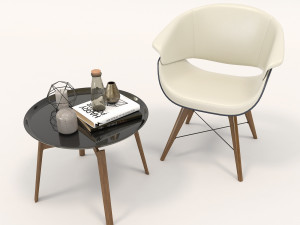 modern armchair design set 3 3D Модель
