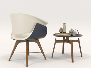 modern armchair design set 3 3D Модель