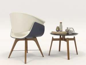 modern armchair design set 3 3D Model