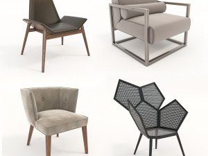 modern coffee chair 3D मॉडल