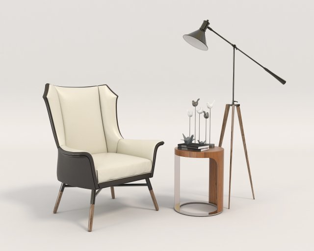 modern armchair design set 4 Modello 3D .c4d .max .obj .3ds .fbx .stl .blend 