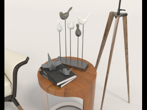 modern armchair design set 4 Modello 3D