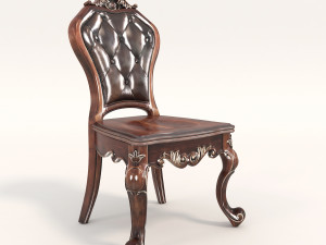 european style dinning table chair set 2 Modelo 3D