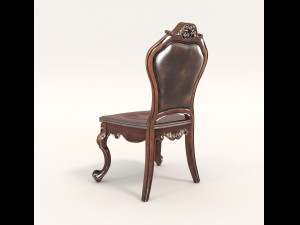 european style dinning table chair set 2 Modelo 3D
