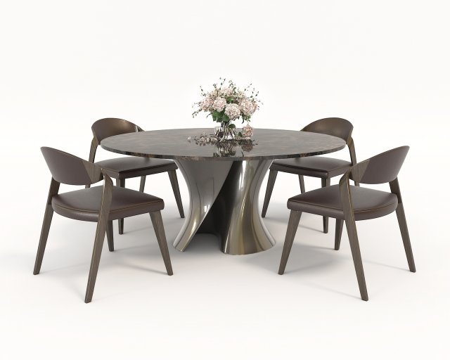 contemporary design table and chair set 4 Modello 3D .c4d .max .obj .3ds .fbx .stl .blend 