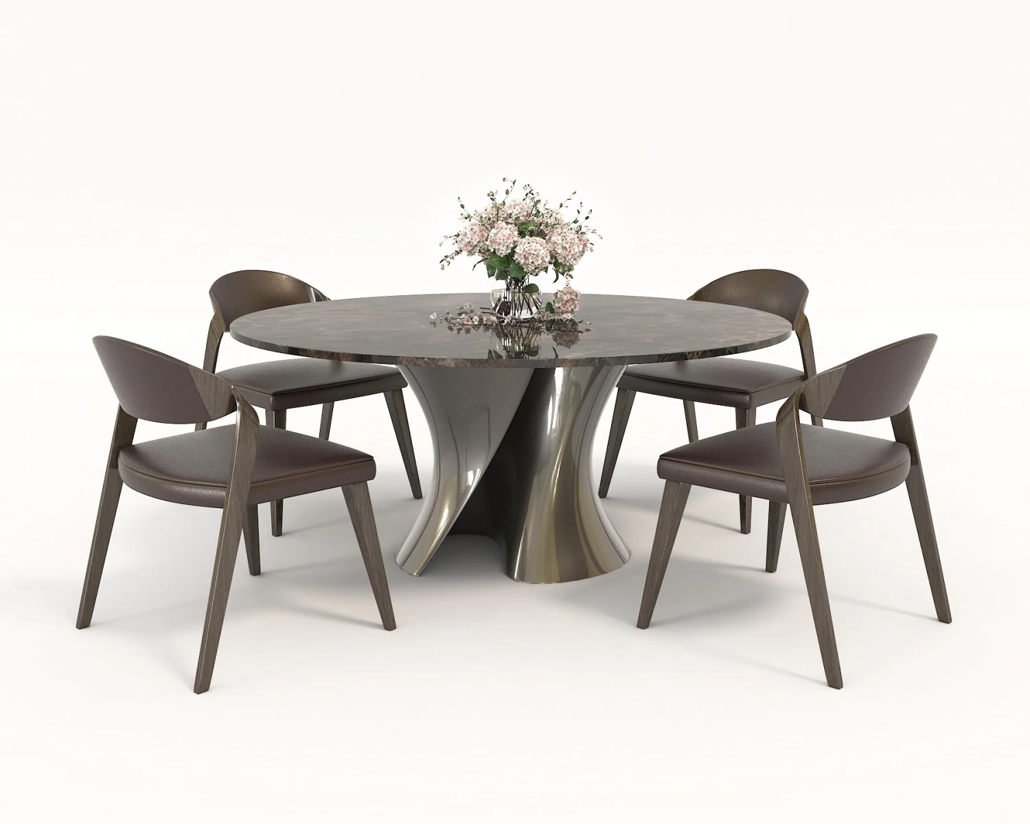 contemporary design table and chair set 4 3D Model .c4d .max .obj .3ds .fbx .stl .blend 