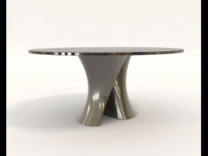 contemporary design table and chair set 4 3D Model