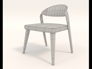 contemporary design table and chair set 4 Modello 3D