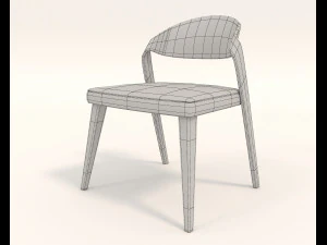 contemporary design table and chair set 4 3D Model