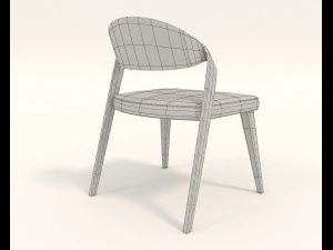 contemporary design table and chair set 4 3D Model