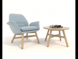 modern armchair design set 5 3D Model