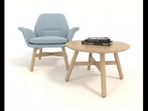 modern armchair design set 5 3D Model