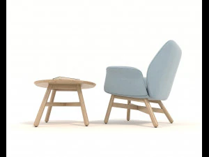 modern armchair design set 5 3D Model