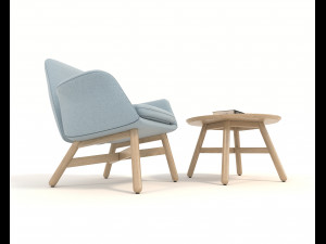 modern armchair design set 5 3D Model