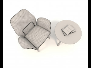 modern armchair design set 5 3D Model