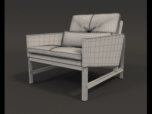 contemporary design armchair set 3 3D Model