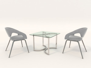 modern table and chair set 4 Modello 3D