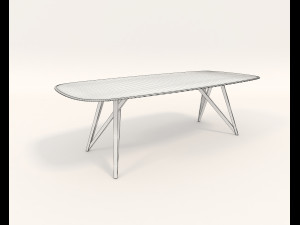 contemporary design dining set 3D Model