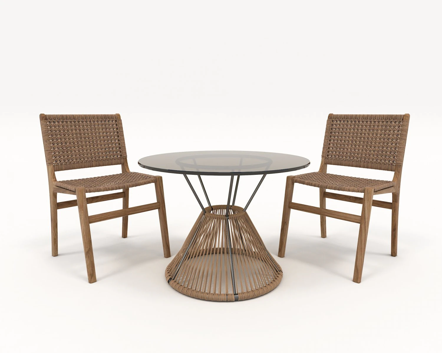 outdoor rattan furniture set 3D Model .c4d .max .obj .3ds .fbx .stl .blend 
