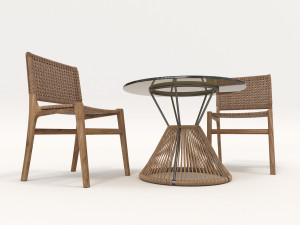 outdoor rattan furniture set Modèle 3D