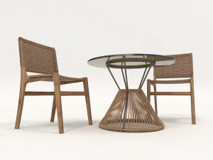 outdoor rattan furniture set 3D Model