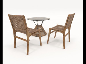 outdoor rattan furniture set Modèle 3D